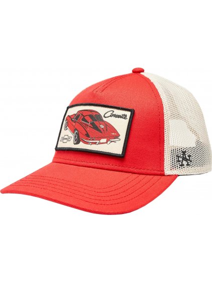 ČERVENO-BÍLÁ KŠILTOVKA AMERICAN NEEDLE VALIN CORVETTE CAP (Velikost ONE SIZE)