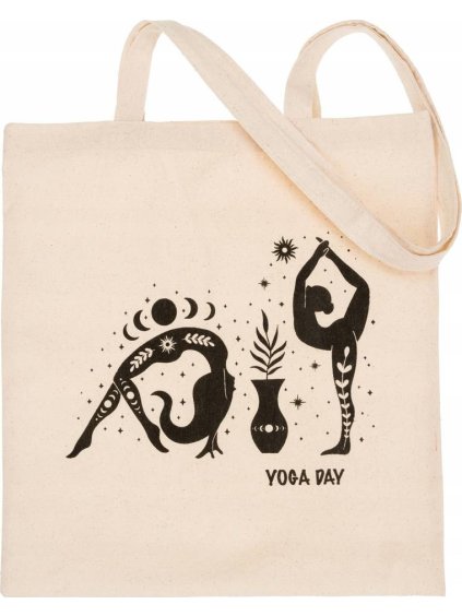 BAVLNĚNÁ NÁKUPNÍ TAŠKA "YOGA DAY" (Velikost ONE SIZE)