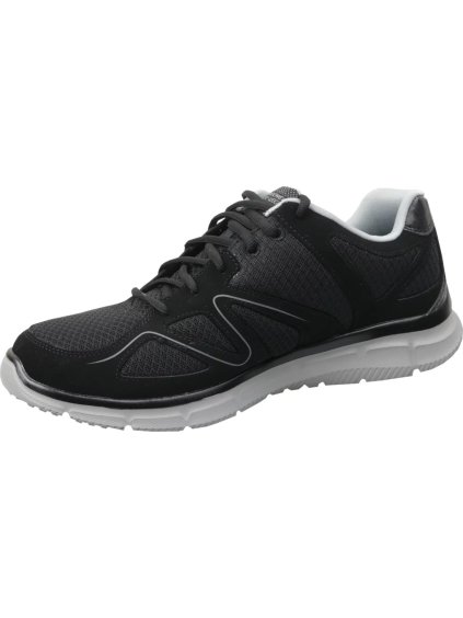 ČERNÉ PÁNSKÉ TENISKY SKECHERS SATISFACTION 58350-BKGY (Velikost 42)