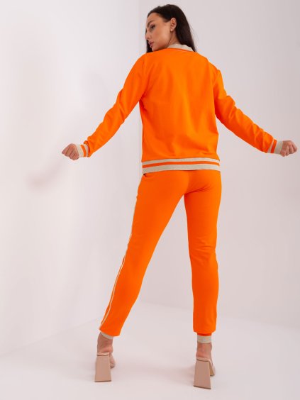 ORANŽOVÁ TEPLÁKOVÁ SOUPRAVA NA ZIP (Velikost S/M)