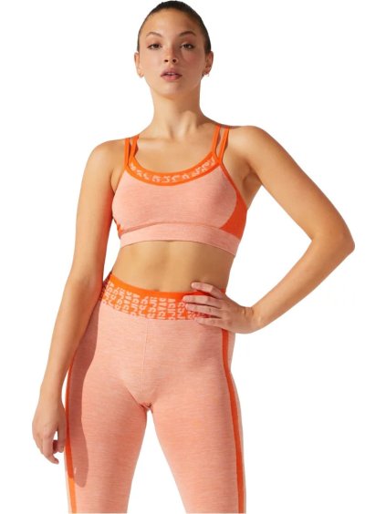 ORANŽOVÁ SPORTOVNÍ PODPRSENKA ASICS CROPPED LOGO SEAMLESS BRA