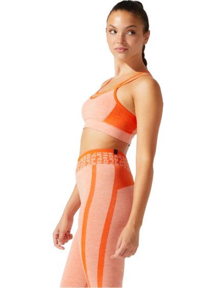 ORANŽOVÁ SPORTOVNÍ PODPRSENKA ASICS CROPPED LOGO SEAMLESS BRA (Velikost M)