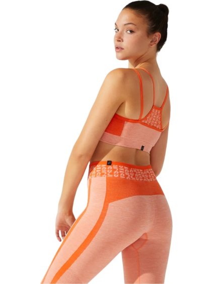 ORANŽOVÁ SPORTOVNÍ PODPRSENKA ASICS CROPPED LOGO SEAMLESS BRA (Velikost M)