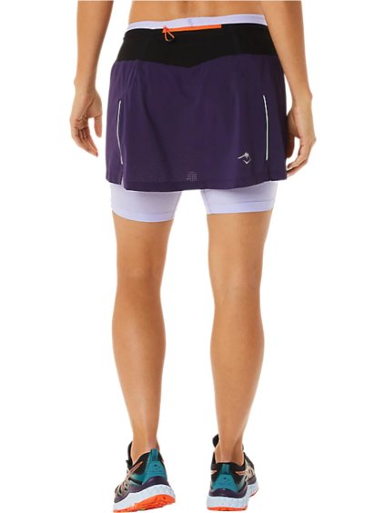 FIALOVÉ SPORTOVNÍ KRAŤASY SE SUKNÍ ASICS FUJITRAIL SKORT (Velikost M)