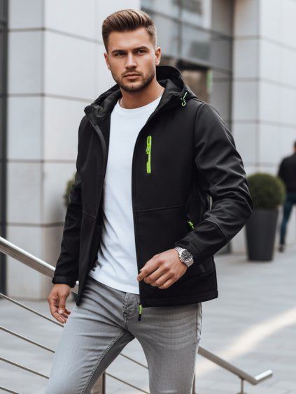 ČERNÁ SOFTSHELLOVÁ BUNDA (Velikost M)