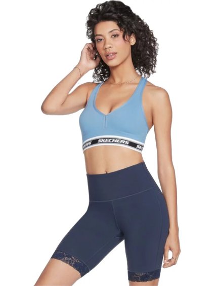 ŠEDÁ SPORTOVNÍ PODPRSENKA SKECHERS GO WALK JACQUARD BRA (Velikost L)