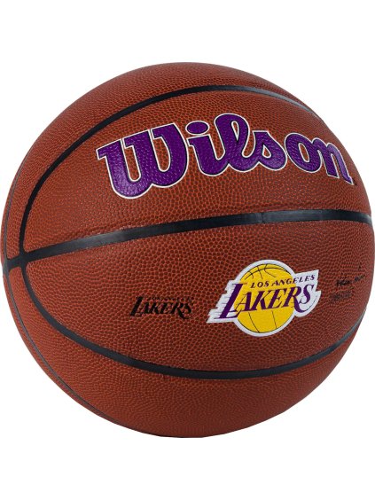 HNĚDÝ BASKETBALOVÝ MÍČ WILSON TEAM ALLIANCE LOS ANGELES LAKERS BALL
