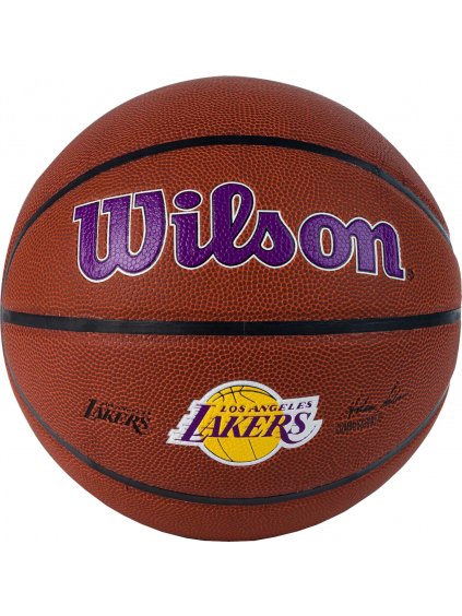 HNĚDÝ BASKETBALOVÝ MÍČ WILSON TEAM ALLIANCE LOS ANGELES LAKERS BALL