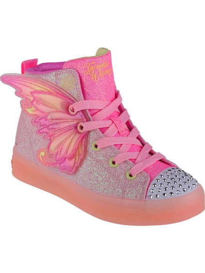 RŮŽOVÉ TŘPYTIVÉ SVÍTÍCÍ TENISKY SKECHERS TWI-LITES 2.0-TWINKLE WISHES