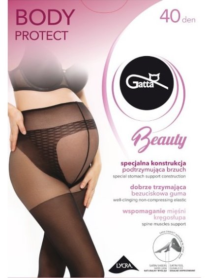 ČERNÉ TĚHOTENSKÉ SILONKY GATTA BODY PROTECT 40 DEN