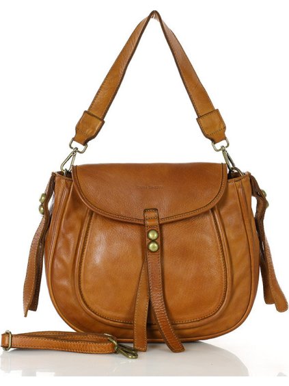 MARCO MAZZINI CAMEL KOŽENÁ KABELKA (Velikost ONE SIZE)