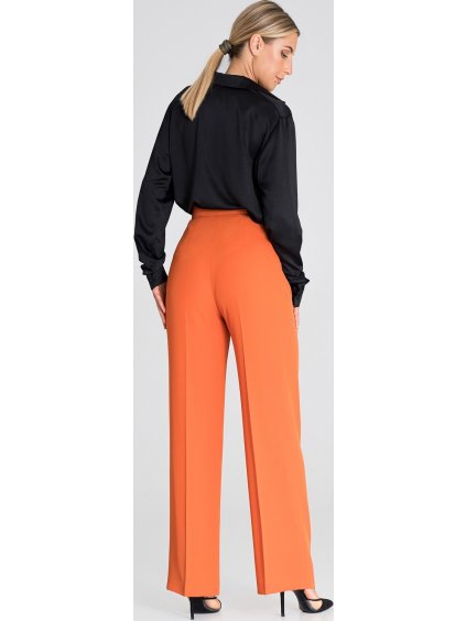 ORANŽOVÉ ELEGANTNÍ SPOLEČENSKÉ KALHOTY