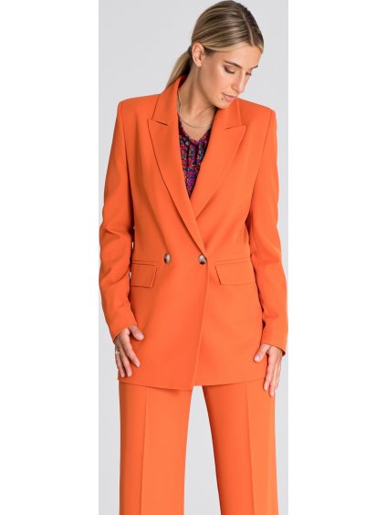 ORANŽOVÉ ELEGANTNÍ DÁMSKÉ SAKO