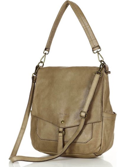 MARCO MAZZINI BÉŽOVÁ CROSSBODY Z PŘÍRODNÍ KŮŽE