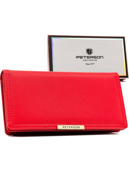 PETERSON ČERVENÁ VELKÁ PENĚŽENKA Y539 (Velikost ONE SIZE)