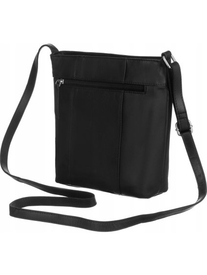 PETERSON ČERNÁ KOŽENÁ CROSSBODY KABELKA
