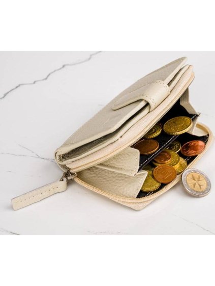 PETERSON KRÉMOVÁ KOŽENÁ SADA SHOPPER KABELKY A PENĚŽENKY