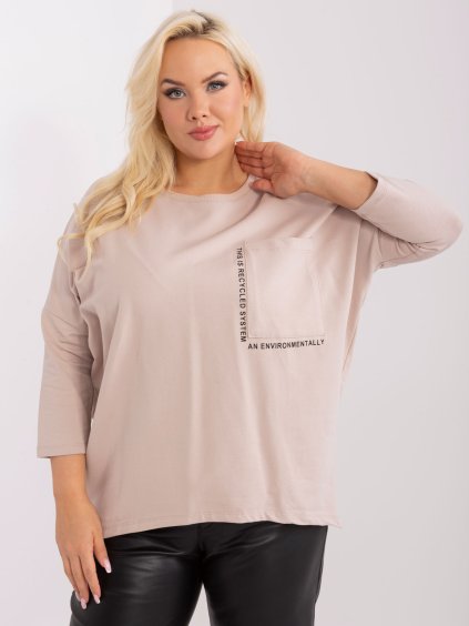 BÉŽOVÁ VOLNÁ ASYMETRICKÁ HALENKA S KAPSIČKOU