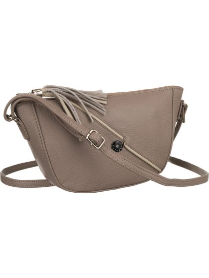PETERSON BÉŽOVÁ KOŽENÁ CROSSBODY KABELKA S PENĚŽENKOU