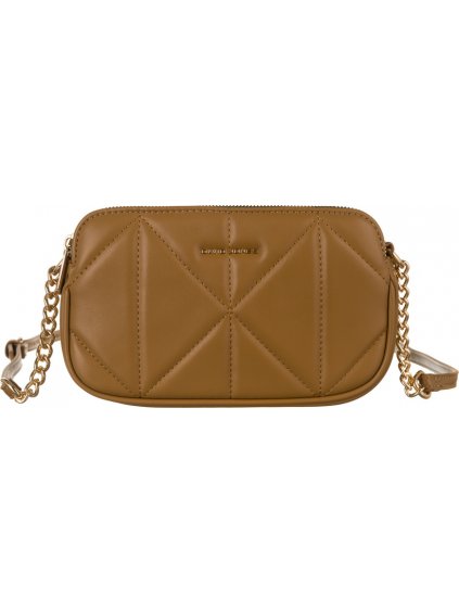 DAVID JONES HNĚDÁ ELEGANTNÍ PROŠÍVANÁ CROSSBODY KABELKA