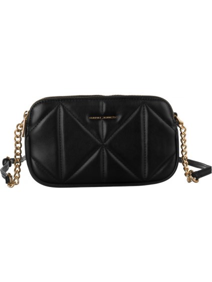 DAVID JONES ČERNÁ ELEGANTNÍ PROŠÍVANÁ CROSSBODY KABELKA