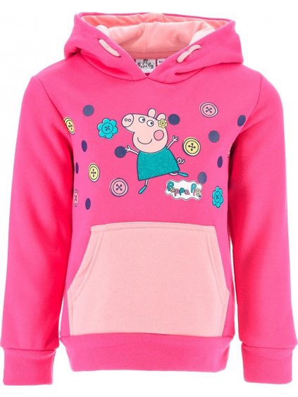 PEPPA PIG TMAVĚ RŮŽOVÁ HOLČIČÍ MIKINA