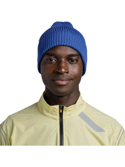 MODRÁ SPORTOVNÍ ČEPICE BUFF MERINO ACTIVE HAT BEANIE