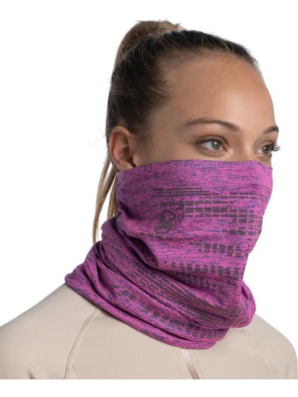 TMAVĚ RŮŽOVÝ SPORTOVNÍ NÁKRČNÍK BUFF DRYFLX TUBE SCARF (Velikost ONE SIZE)