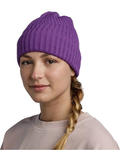 FIALOVÁ ČEPICE BUFF RENSO KNITTED FLEECE HAT BEANIE