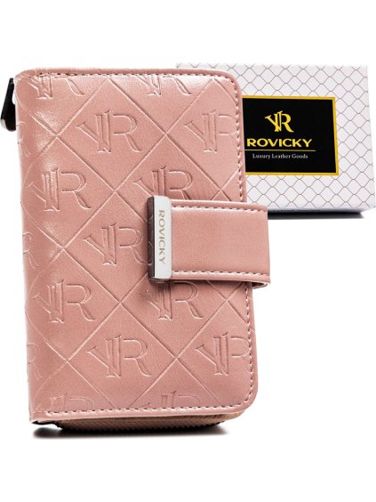 ROVICKY SVĚTLE RŮŽOVÁ VZOROVANÁ PENĚŽENKA V243