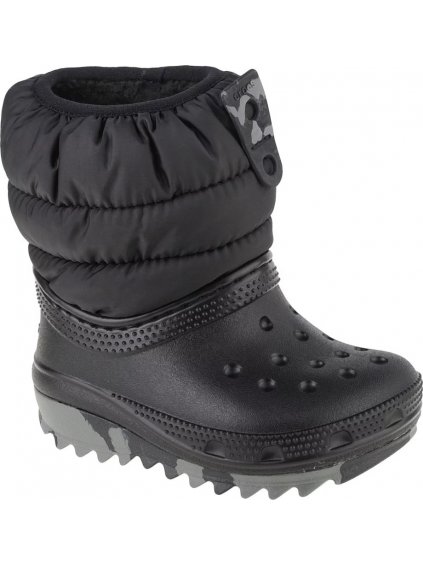 ČERNÉ DĚTSKÉ SNĚHULE CROCS CLASSIC NEO PUFF BOOT TODDLER