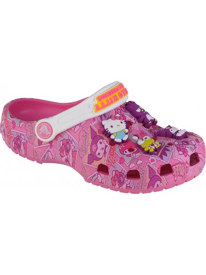 RŮŽOVÉ DÍVČÍ NAZOUVÁKY CROCS HELLO KITTY AND FRIENDS CLASSIC CLOG