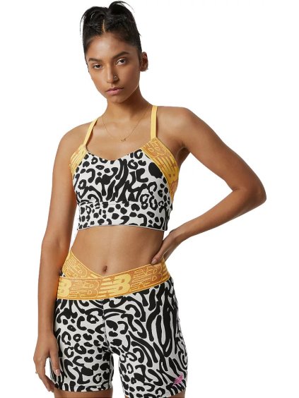 DÁMSKÁ SPORTOVNÍ PODPRSENKA NEW BALANCE RELENTLESS PRINTED CROP BRA