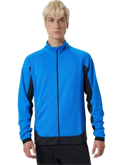 MODRÁ BĚŽECKÁ BUNDA NEW BALANCE R.W.T. GRID KNIT JACKET