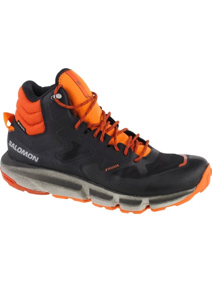 ČERNO-ORANŽOVÉ TURISTICKÉ TENISKY SALOMON PREDICT HIKE MID GTX