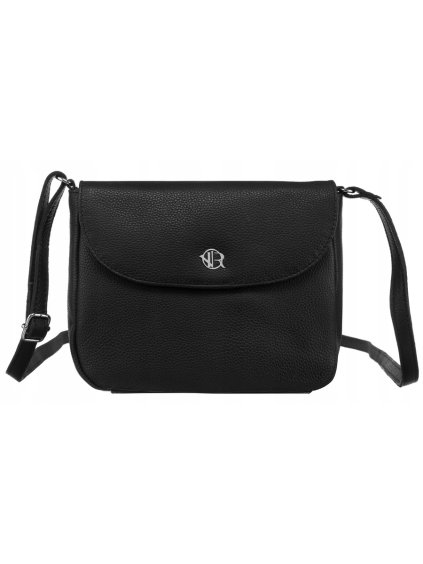 ROVICKY ČERNÁ KOŽENÁ CROSSBODY KABELKA