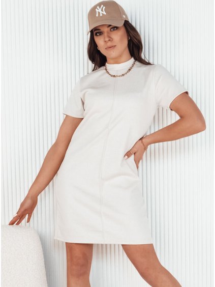 SMETANOVÉ MINI ŠATY SHAWN (Velikost S/M)