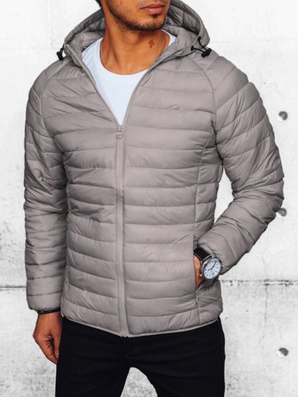 ŠEDÁ PŘECHODNÁ PROŠÍVANÁ BUNDA (Velikost M)