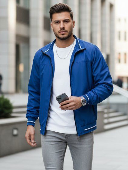 MODRÁ PŘECHODOVÁ BUNDA (Velikost M)