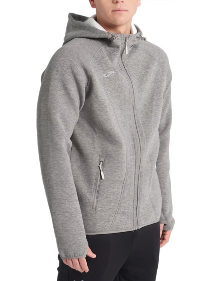 ŠEDÁ SOFTSHELLOVÁ MIKINA JOMA BASILEA SOFTSHELL HOODIE