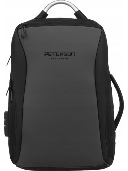 PETERSON ŠEDÝ BATOH S USB PORTEM (Velikost ONE SIZE)