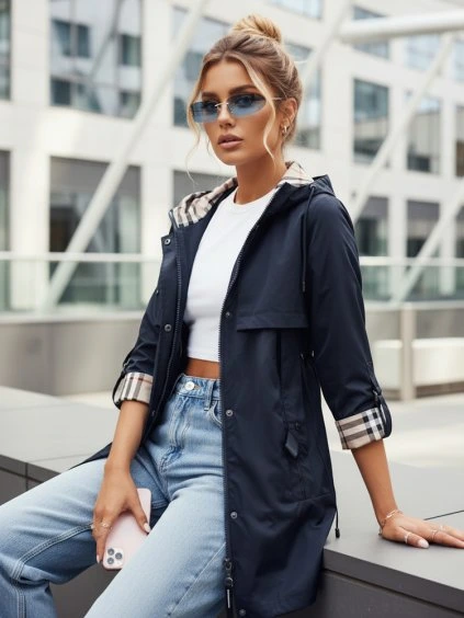 TMAVĚ MODRÁ PARKA VERDU (Velikost S)