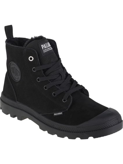 ČERNÉ ZATEPLENÉ KOTNÍKOVÉ TENISKY PALLADIUM PAMPA HI ZIP WL