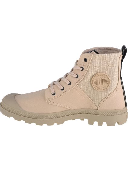 BÉŽOVÉ DÁMSKÉ KOTNÍKOVÉ TENISKY PALLADIUM PAMPA HI ARMY
