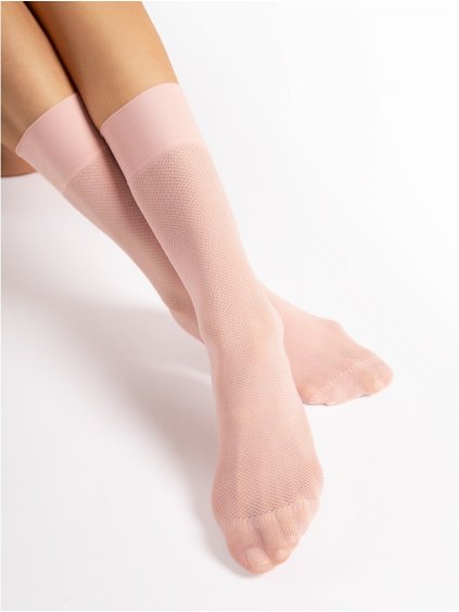 PODKOLENKY S JEMNÝM VZOREM FIORE G 1168 FOXTROT 20 DEN (Velikost ONE SIZE, Barva černá)