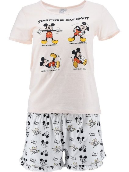 MICKEY DISNEY KRÉMOVÉ DÁMSKÉ LETNÍ PYŽAMO