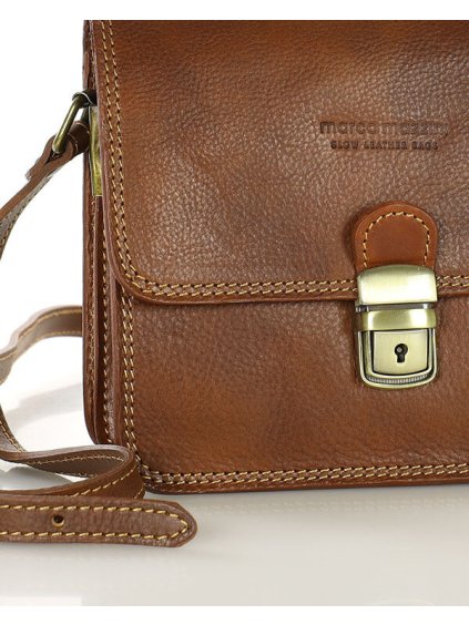 MARCO MAZZINI  HNĚDÁ ČTVERCOVÁ CROSSBODY KABELKA