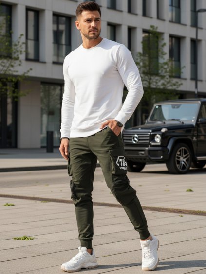 KHAKI CARGO KALHOTY (Velikost M)