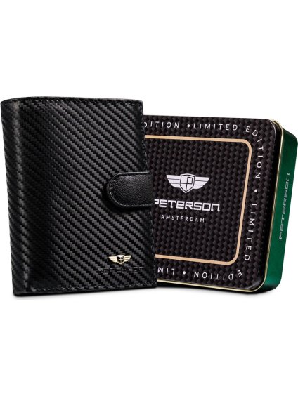 PETERSON PÁNSKÁ ČERNÁ KOŽENÁ PENĚŽENKA W057 (Velikost ONE SIZE)