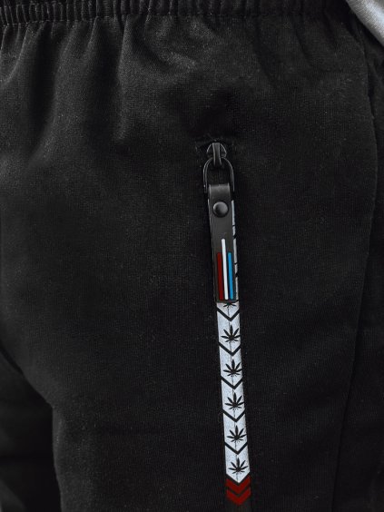 ČERNÉ PÁNSKÉ TEPLÁKY S KAPSAMI NA ZIP